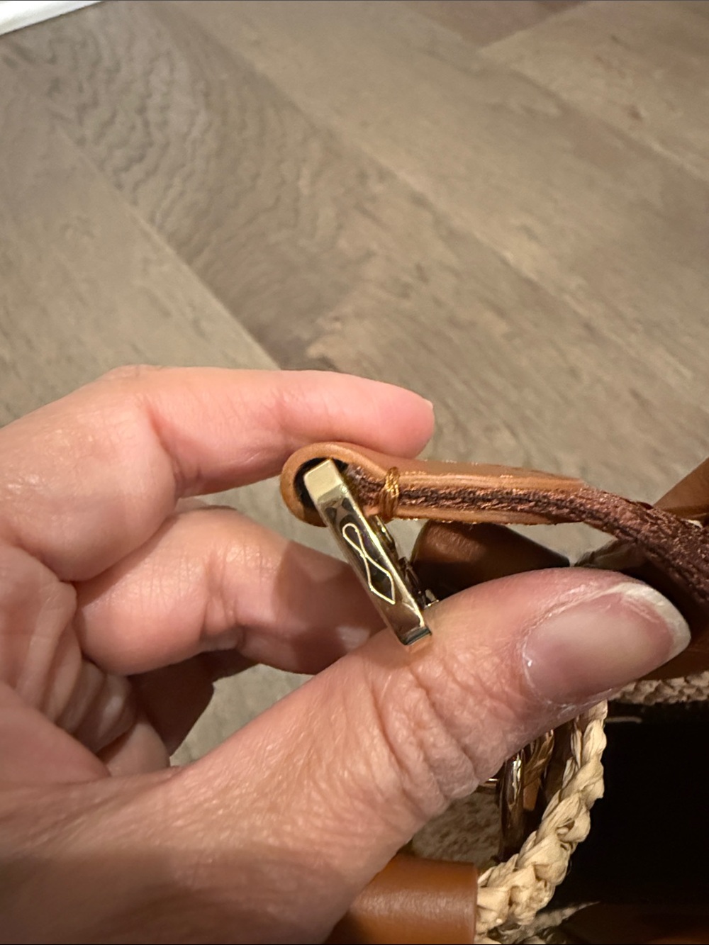Christian Louboutin Mini By My Side Raffia & Leather Tote with Detachable Strap - Picture 14 of 16